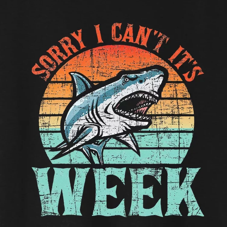 Sorry I Can't Marine Biologist Shark Lovers Wildlife Women's Crop Top Tee