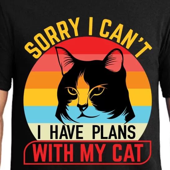 Sorry I Can't I Have Plans With My Cat Cute Gift Pajama Set