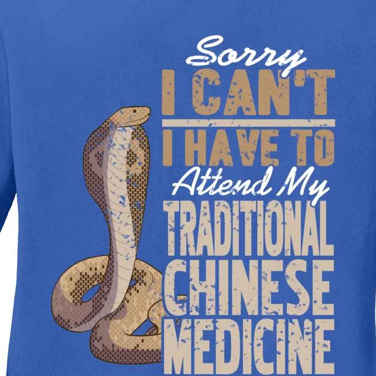 Sorry I Cant I Have To Attend Traditional Chinese Medicine Great Gift Ladies Long Sleeve Shirt