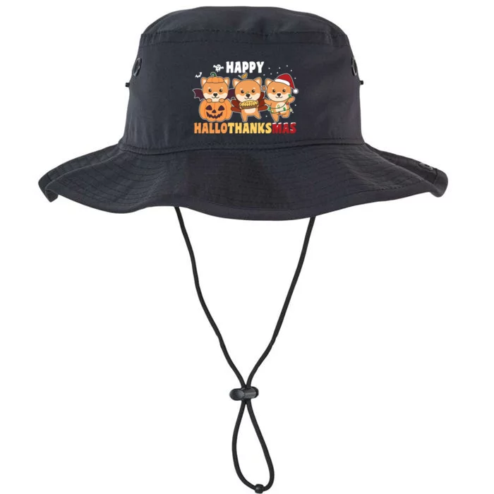 Shiba Inu Christmas Halloween Happy Hallothanksmas Cute Gift Legacy Cool Fit Booney Bucket Hat