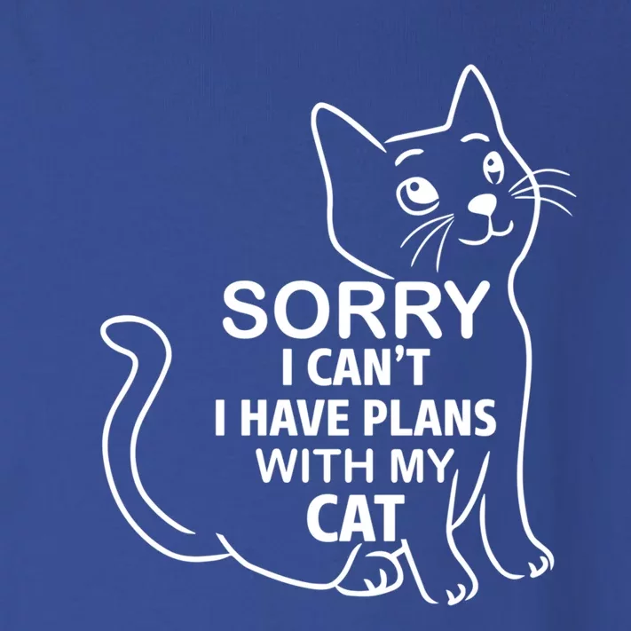 Sorry I Can't I Have Plans With My Cat Gift Toddler Long Sleeve Shirt