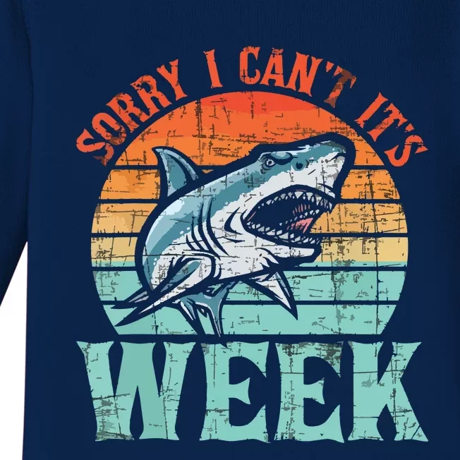 Sorry I Cant Marine Biologist Shark Lovers Wildlife Baby Long Sleeve Bodysuit