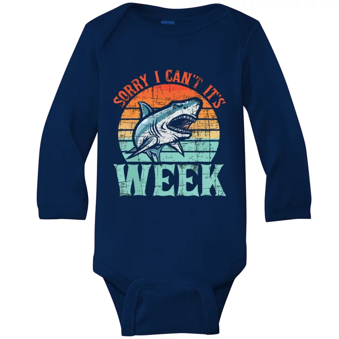 Sorry I Cant Marine Biologist Shark Lovers Wildlife Baby Long Sleeve Bodysuit