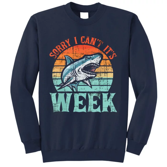 Sorry I Cant Marine Biologist Shark Lovers Wildlife Tall Sweatshirt