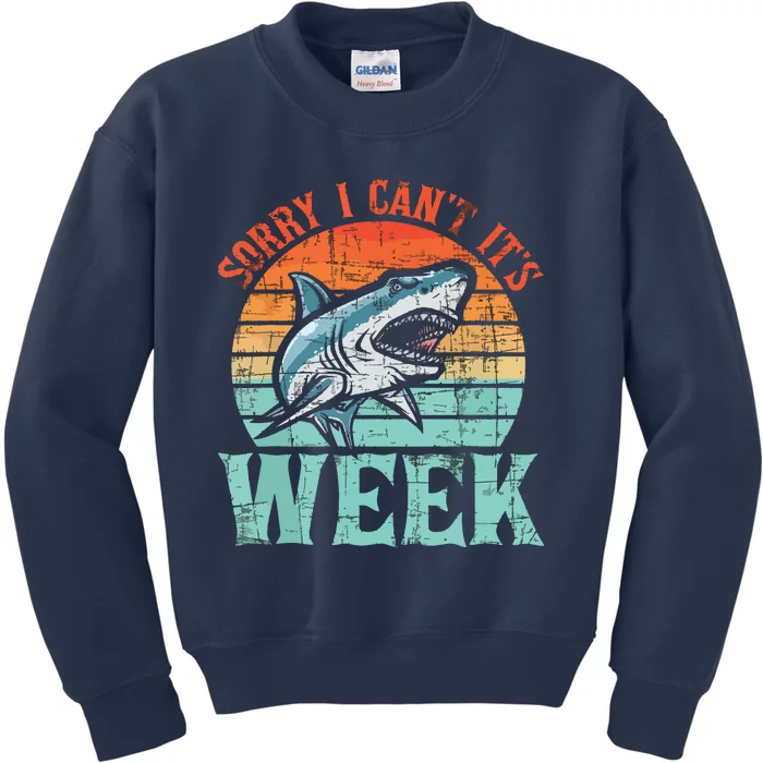 Sorry I Cant Marine Biologist Shark Lovers Wildlife Kids Sweatshirt