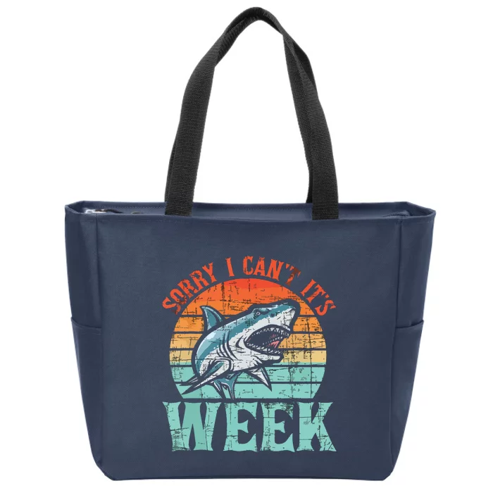 Sorry I Cant Marine Biologist Shark Lovers Wildlife Zip Tote Bag