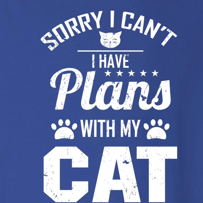 Sorry I Can't I Have Plans With My Cat Gift Toddler Long Sleeve Shirt