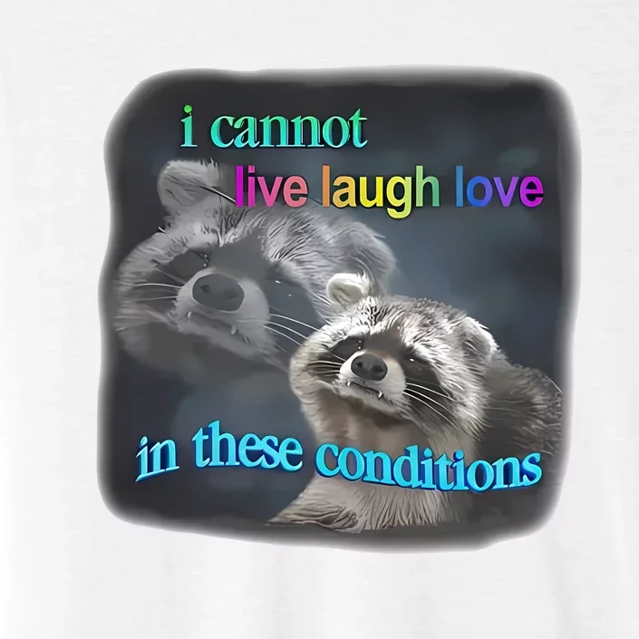 Snazzyseagull I Cannot Live Laugh Love In These Conditions Raccoon ChromaSoft Performance T-Shirt