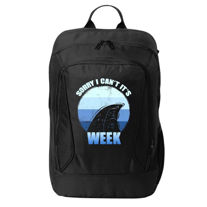 Sorry I Can't It's Week Funny Shark Gift City Backpack