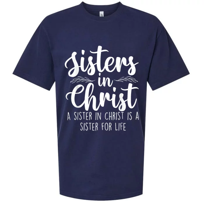 Sisters In Christ Christian Faith Jesus Christ Religious Sueded Cloud Jersey T-Shirt