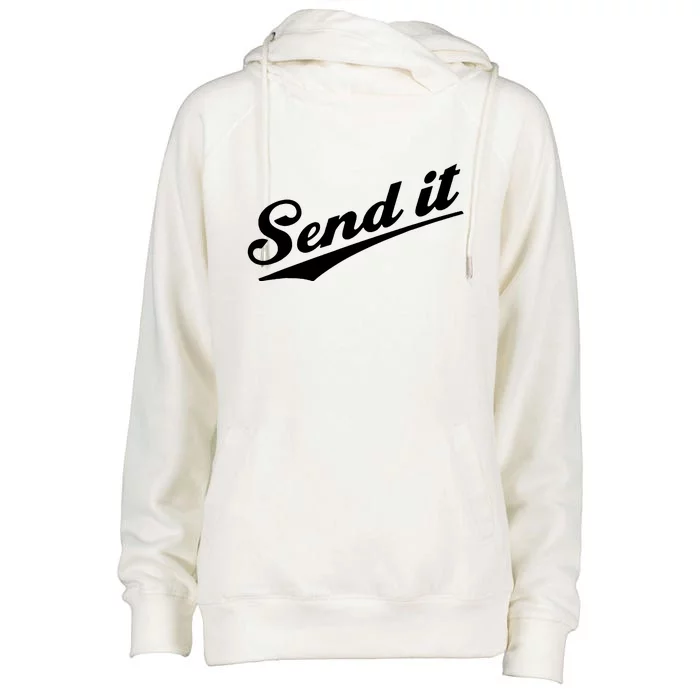 Sent It Classic Logo Womens Funnel Neck Pullover Hood