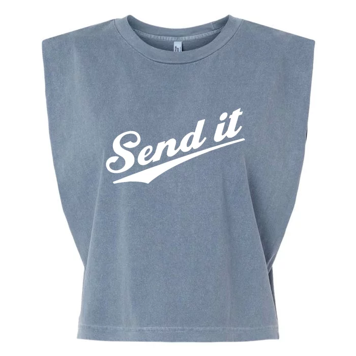 Sent It Classic Logo Garment-Dyed Women's Muscle Tee