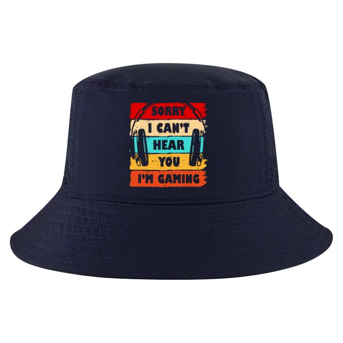 Sorry I Can't Hear You I'm Gaming Retro Cool Comfort Performance Bucket Hat