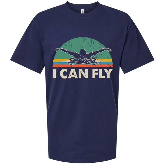 Swimming I Can Fly vintage team coach Sueded Cloud Jersey T-Shirt