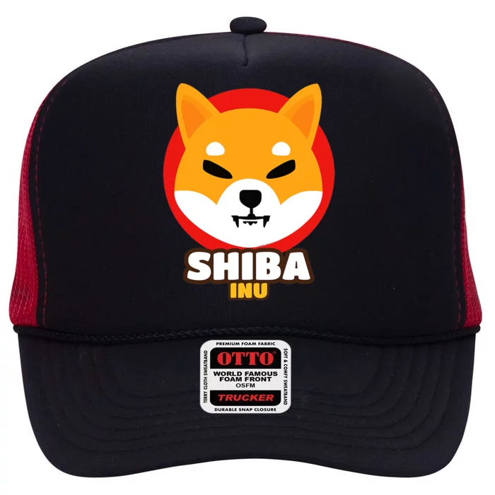 Shiba Inu Coin Crypto Token Cryptocurrency Wallet Shiba Army High Crown Mesh Trucker Hat