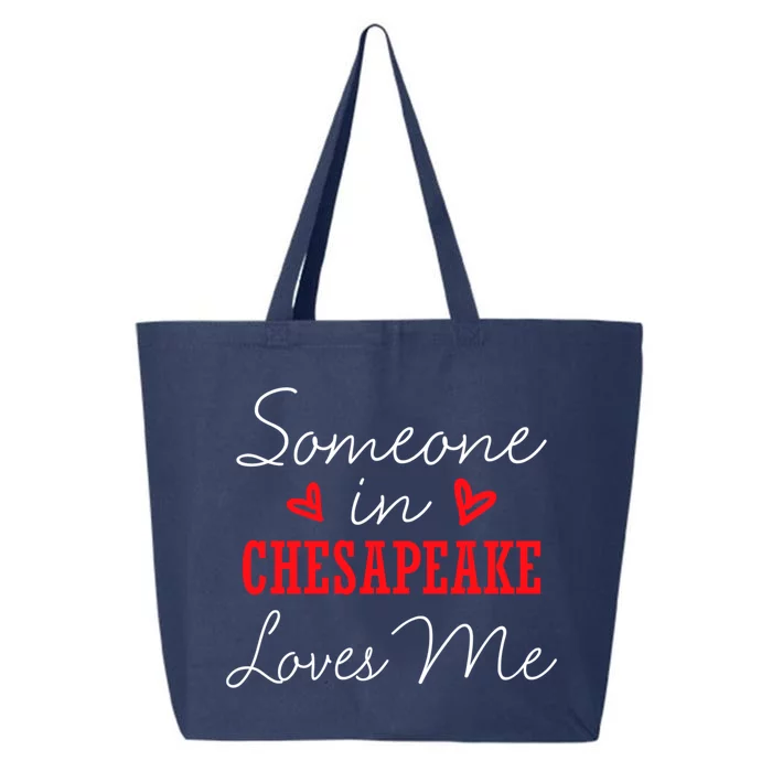 Someone In Chesapeake Loves Me Relationship Couple Virginia Gift 25L Jumbo Tote