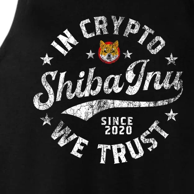 Shiba Inu Coin In Crypto We Trust Token Crypto Ladies Tri-Blend Wicking Tank