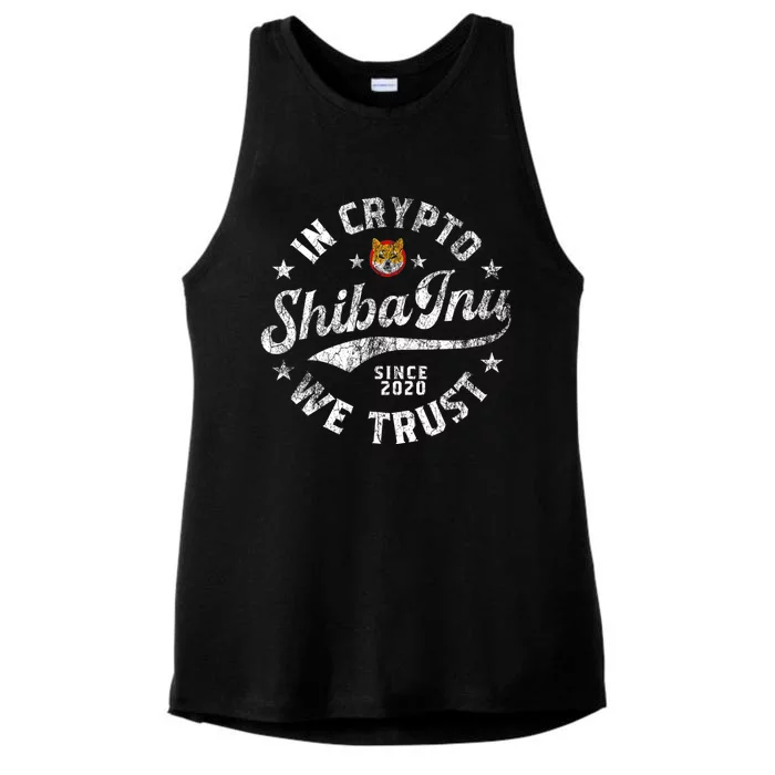 Shiba Inu Coin In Crypto We Trust Token Crypto Ladies Tri-Blend Wicking Tank