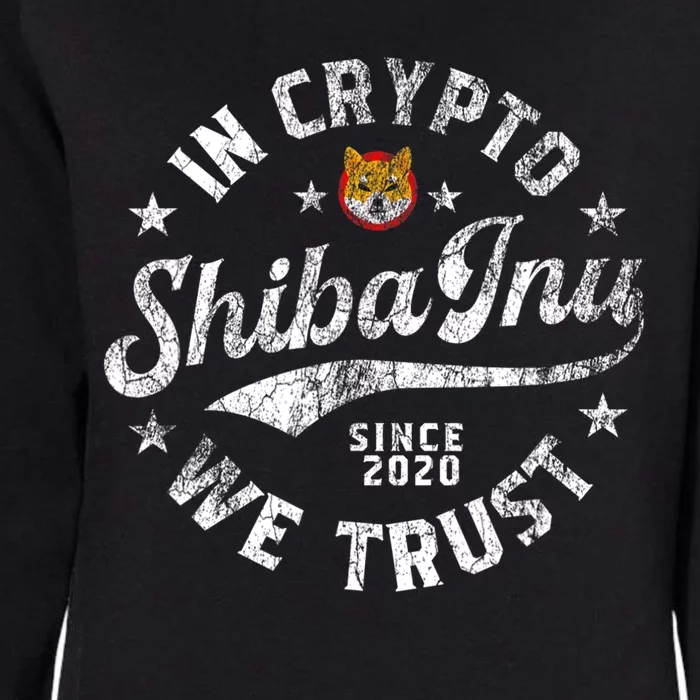 Shiba Inu Coin In Crypto We Trust Token Crypto Womens California Wash Sweatshirt