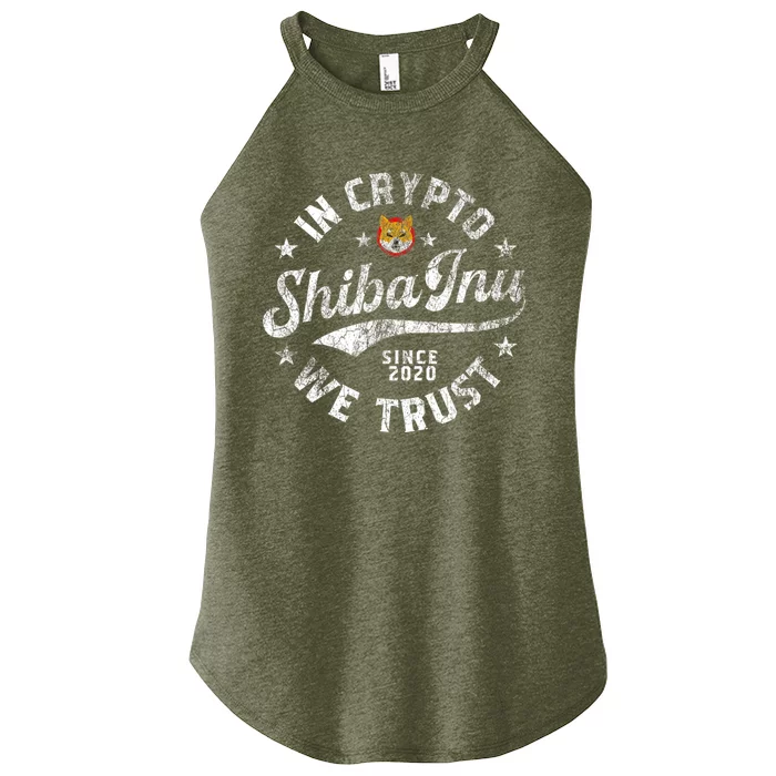 Shiba Inu Coin In Crypto We Trust Token Crypto Women’s Perfect Tri Rocker Tank