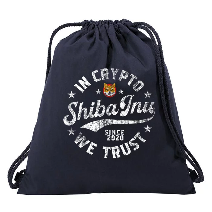 Shiba Inu Coin In Crypto We Trust Token Crypto Drawstring Bag