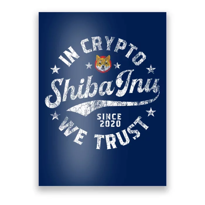 Shiba Inu Coin In Crypto We Trust Token Crypto Poster