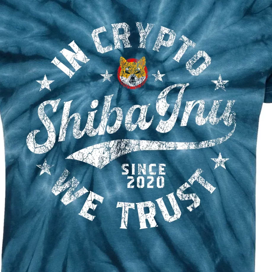 Shiba Inu Coin In Crypto We Trust Token Crypto Kids Tie-Dye T-Shirt