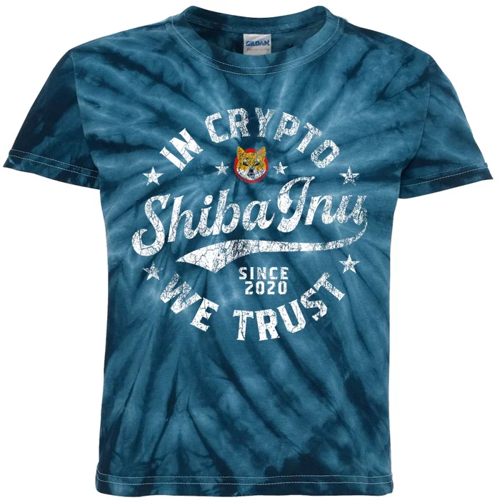 Shiba Inu Coin In Crypto We Trust Token Crypto Kids Tie-Dye T-Shirt