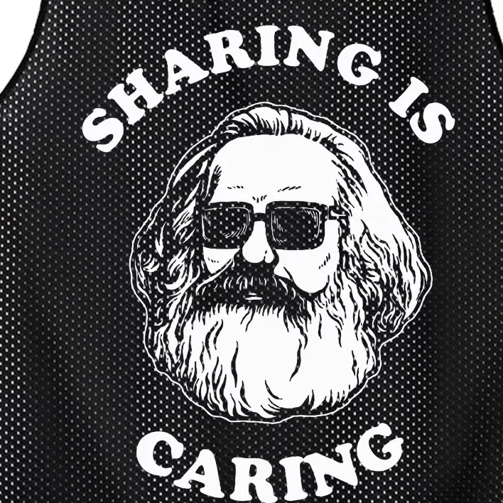 Sharing Is Caring Karl Marx Mesh Reversible Basketball Jersey Tank