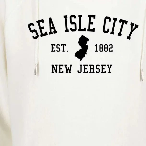 Sea Isle City New Jersey Collegiate Gift Great Gift Womens Funnel Neck Pullover Hood