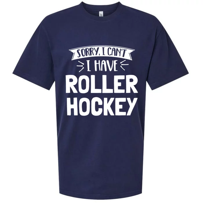 Sorry I Cant I Have Roller Hockey Gift Sueded Cloud Jersey T-Shirt