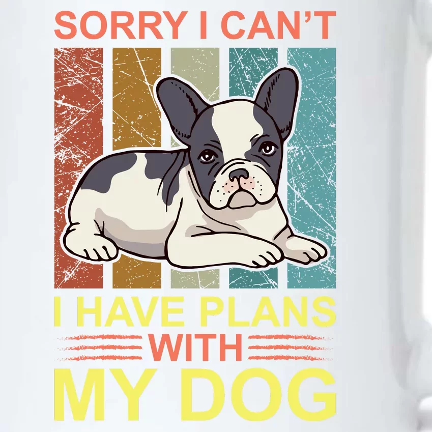 Sorry I Can't I Have Plans With My Dog Black Color Changing Mug