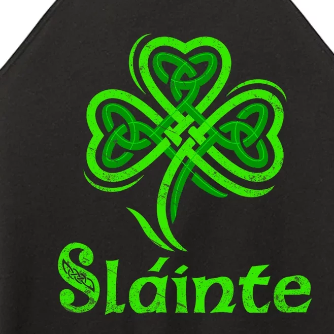 Slainte Irish Cheers Good Health St Patricks Day Slainte Women’s Perfect Tri Rocker Tank