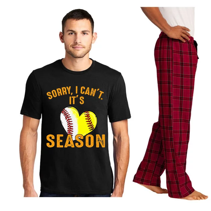 Sorry I CanT ItS Baseball Softball Season Pajama Set