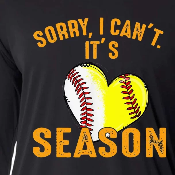 Sorry I CanT ItS Baseball Softball Season Cooling Performance Long Sleeve Crew