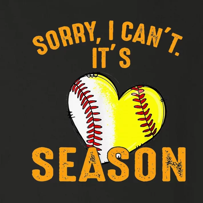 Sorry I CanT ItS Baseball Softball Season Toddler Long Sleeve Shirt