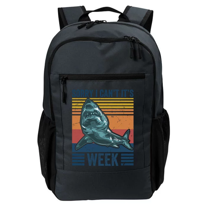 Sorry I Cant Its Week Funny Shark Lover Fan Vintage Gift Daily Commute Backpack