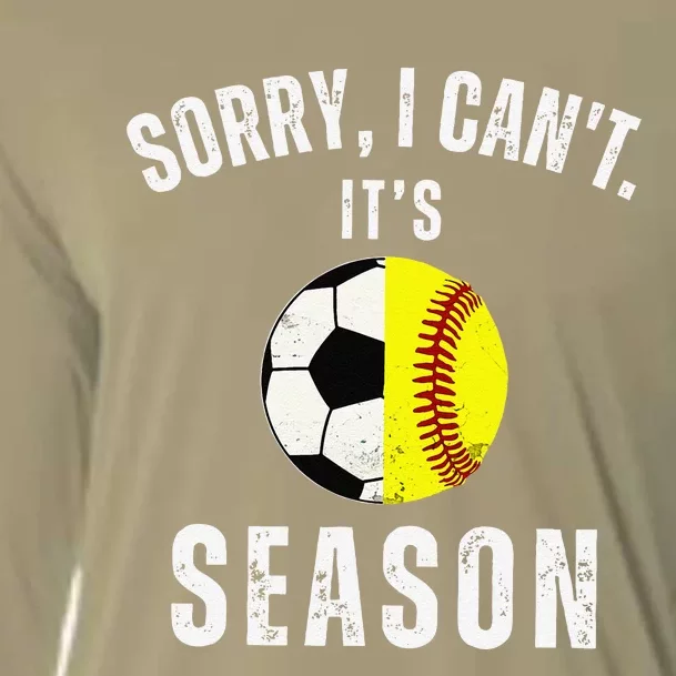 Sorry I CanT ItS Soccer And Softball Season Mom Of Both Cooling Performance Long Sleeve Crew