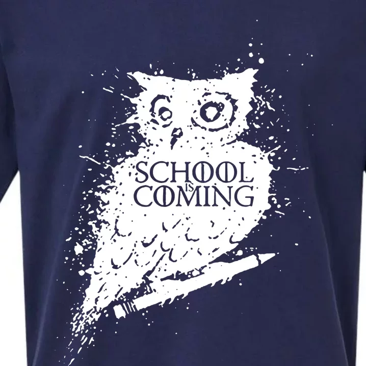 School Is Coming Owl Sueded Cloud Jersey T-Shirt