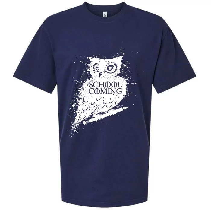 School Is Coming Owl Sueded Cloud Jersey T-Shirt