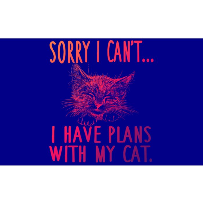 Sorry I CanT I Have Plans With My Cat Cute Cat Gift Bumper Sticker