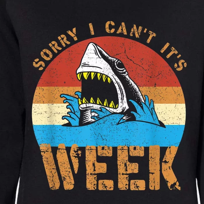 Sorry I Can't It's Week Funny Shark Gifts Womens California Wash Sweatshirt