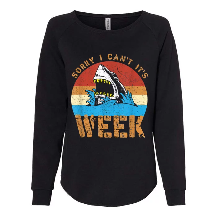 Sorry I Can't It's Week Funny Shark Gifts Womens California Wash Sweatshirt