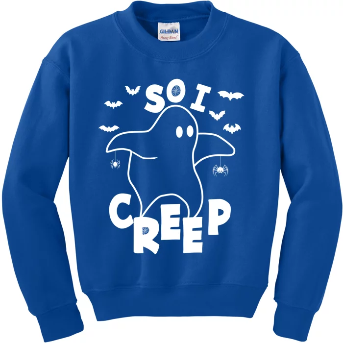 So I Creep Funny Halloween Ghost Spooky Season Gift Kids Sweatshirt