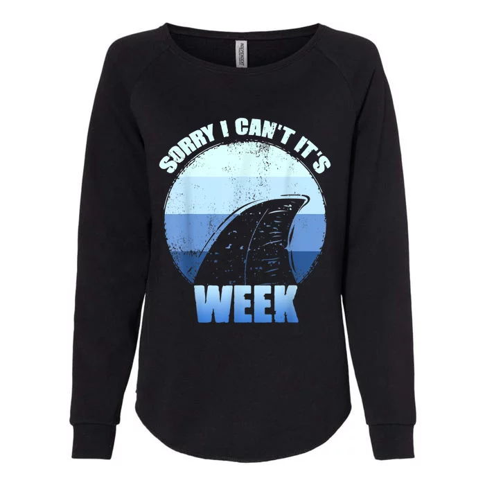 Sorry I Can't It's Week Funny Shark Gifts Womens California Wash Sweatshirt