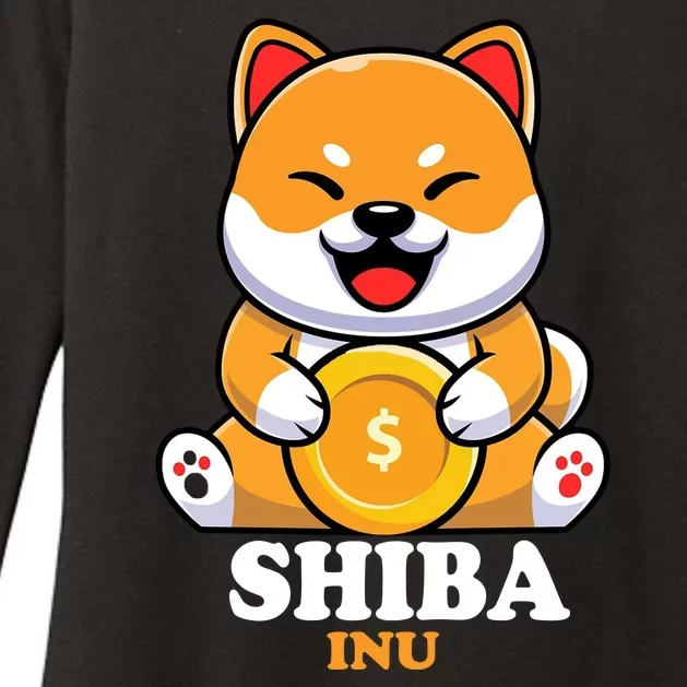 Shiba Inu Crypto Currency Cute Womens CVC Long Sleeve Shirt