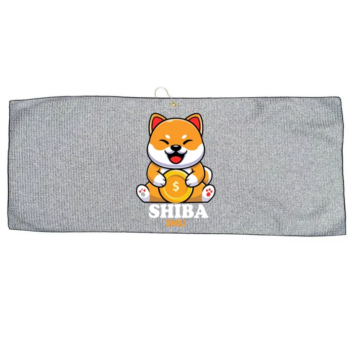 Shiba Inu Crypto Currency Cute Large Microfiber Waffle Golf Towel