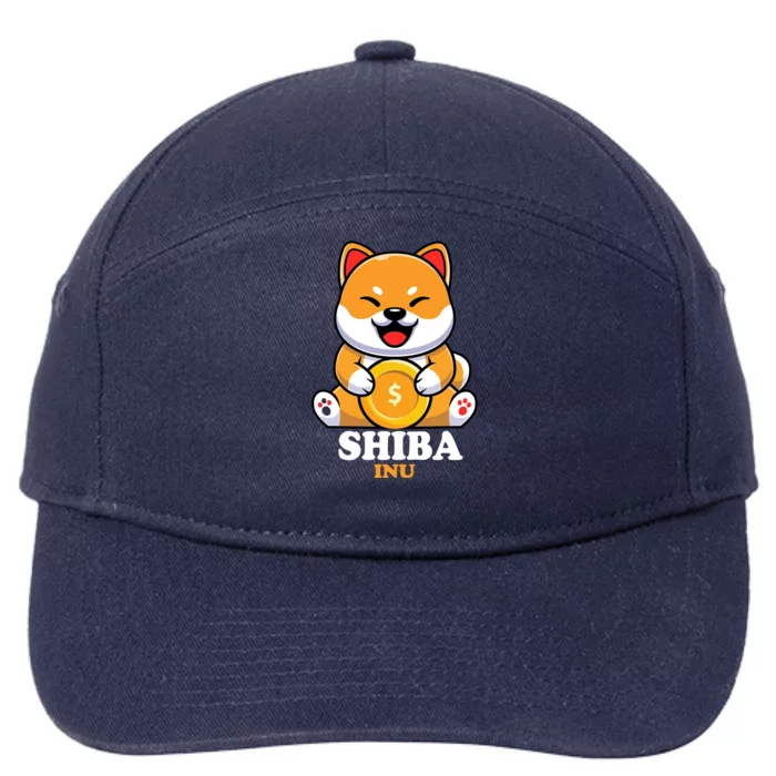 Shiba Inu Crypto Currency Cute 7-Panel Snapback Hat