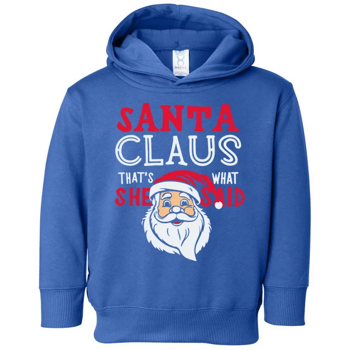 Santa Is Coming ThatS What She Said Toddler Hoodie