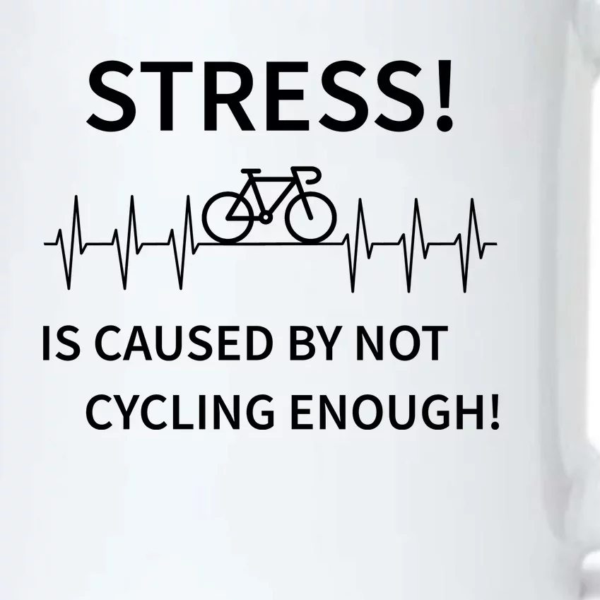 Stress Is Caused By Not Cycling Enough Black Color Changing Mug